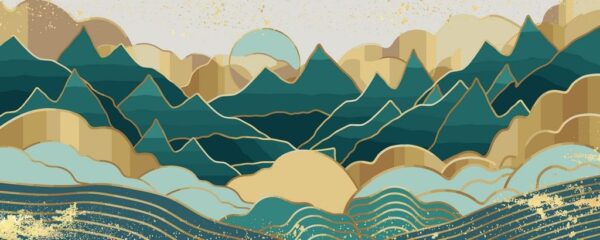 Peinture murale Paysage de montagne