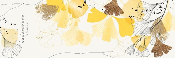 Sticker mural Feuilles d'or