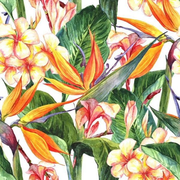 Sticker mural Fleurs tropicales