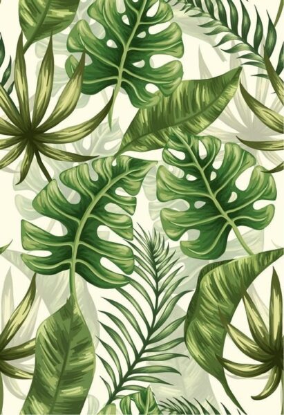 Peinture murale Motif palmier
