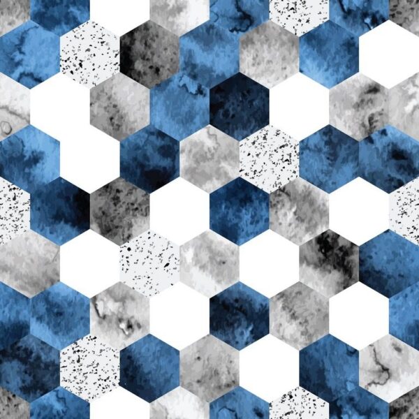 Peinture murale Hexagones Géométriques