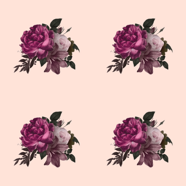 Peinture murale Fleurs roses