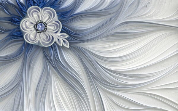 Peinture murale Fleur abstraite