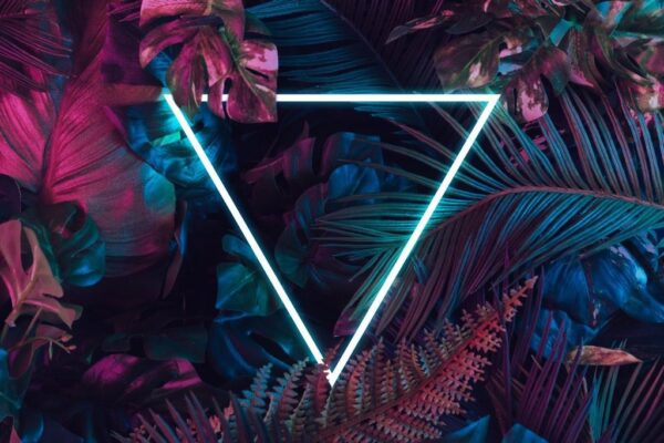 Peinture murale Triangle Fluorescent