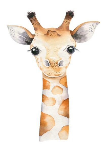 Peinture murale Dessin girafe