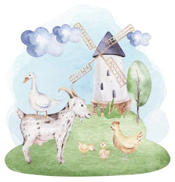 Peinture murale Animaux adorables