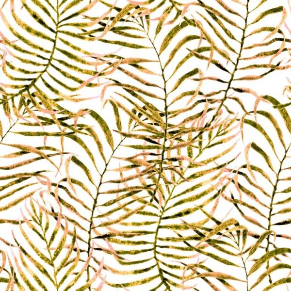 Peinture murale Feuilles de palmier emmêlées tropicales