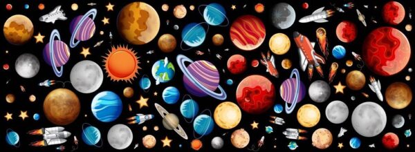 Peinture murale Disposition des planètes