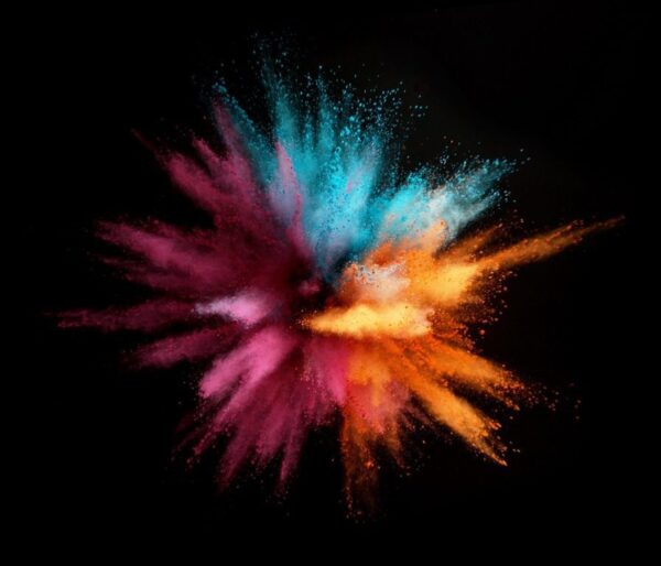 Poster XXL Explosion de Poussière Colorée