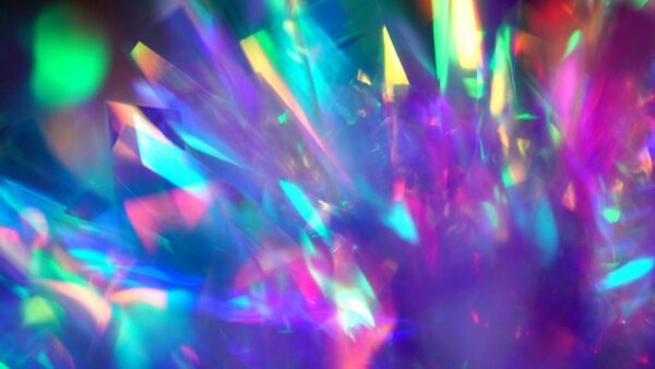 Peinture murale Feuille irisée holographique