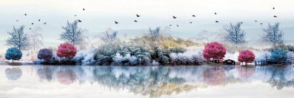 Peinture murale Reflet dans le lac