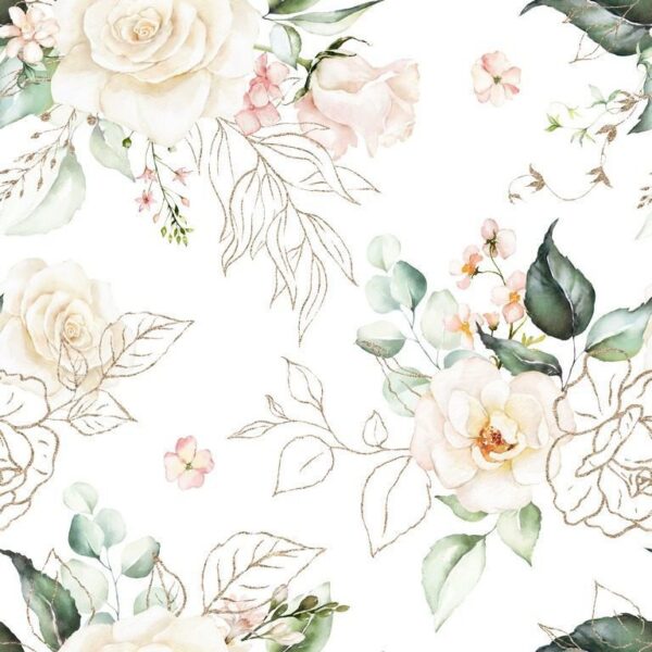 Peinture murale Motif floral délicat