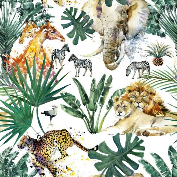 Peinture murale Animaux de safari