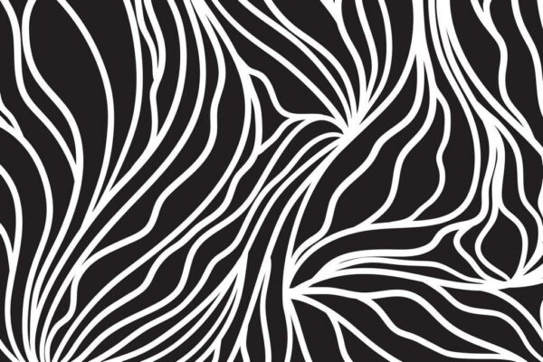 Peinture murale Vagues blanches sur fond noir