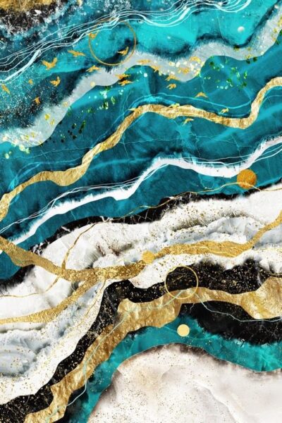 Peinture murale Vagues abstraites