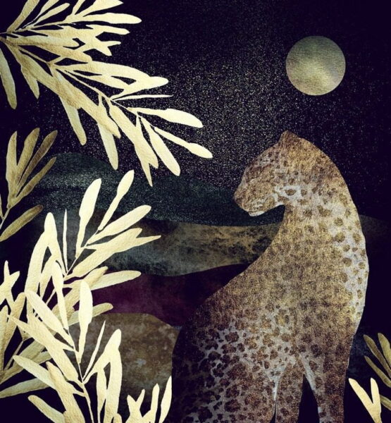 Peinture murale Guépard de nuit