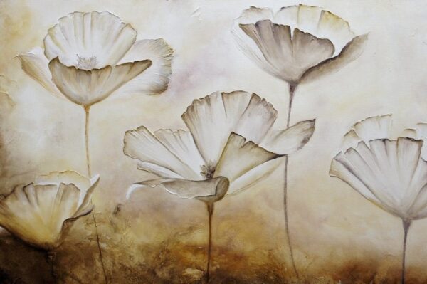 Peinture murale Coquelicots pastel