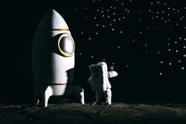 Peinture murale Astronaute sur la lune