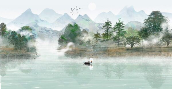 Peinture murale Paysage de style chinois