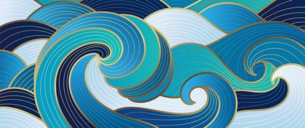 Peinture murale Ligne de vague