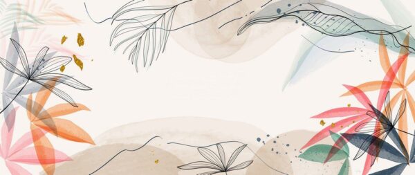 Sticker mural Fleurs abstraites