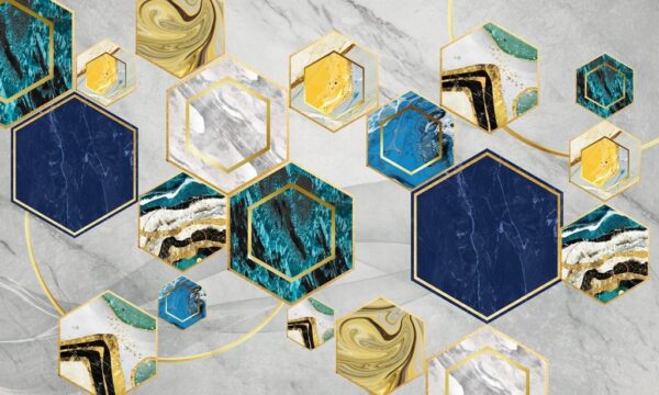Peinture murale Mosaïque abstraite de cubes