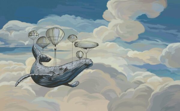 Poster XXL Baleine volante