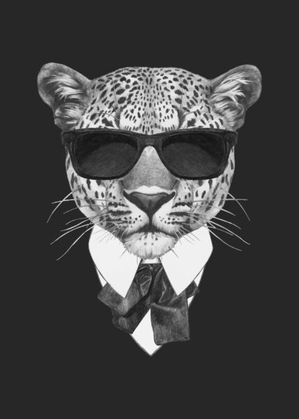 L'image d'un léopard portant des lunettes – Image 2