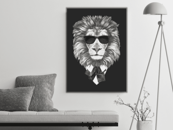 L'image d'un lion portant des lunettes – Image 3