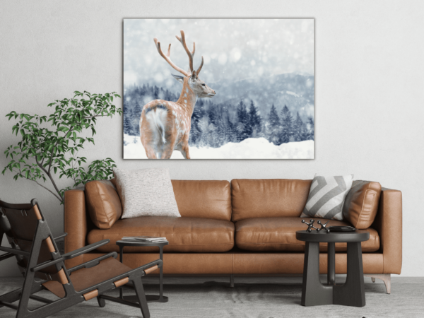 Une image d'un renne sur la neige – Image 3