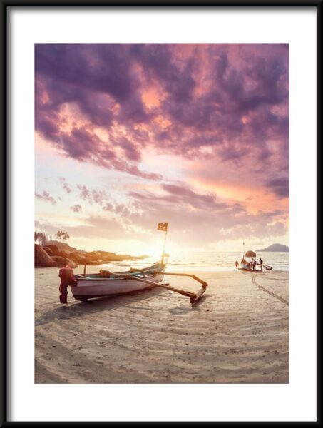 Bateaux sur la plage Poster – Image 3