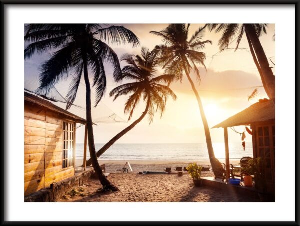 Affiche de maison de plage
