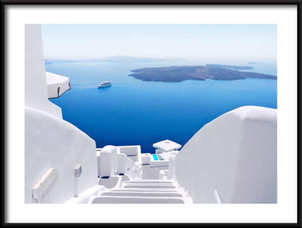 Affiche escalier blanc
