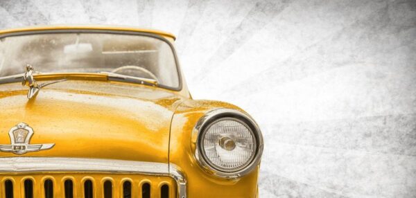 Peinture murale Voiture jaune