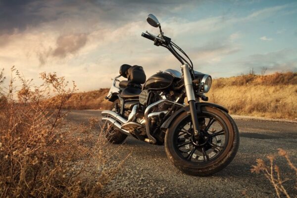 Peinture murale Moto sur la route