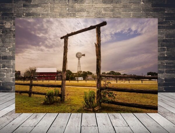 Une image d'un ranch américain