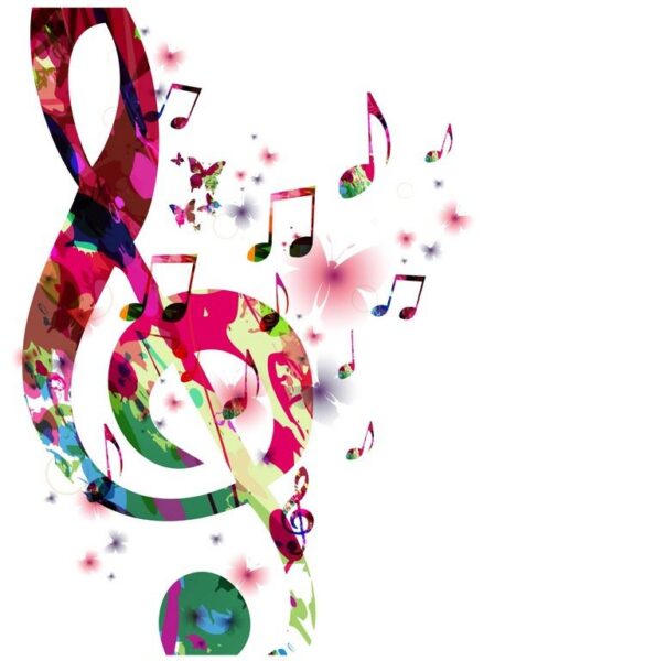 Peinture murale Musique colorée
