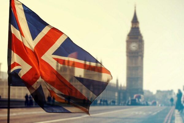 Peinture murale Drapeau de l'Angleterre et Big Ben