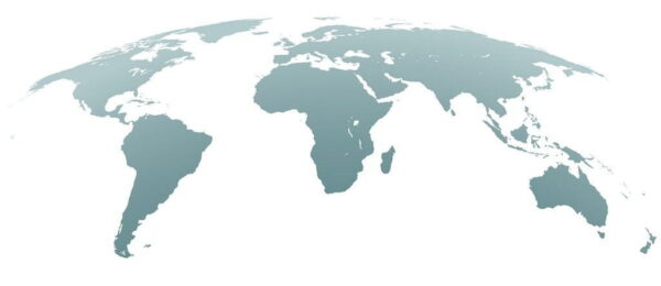 Peinture murale Carte du monde incurvée