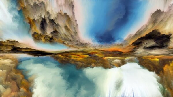Peinture murale Reflet dans l'eau