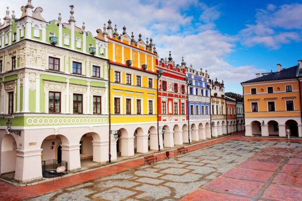 Peinture murale Maisons d'habitation à Zamosc