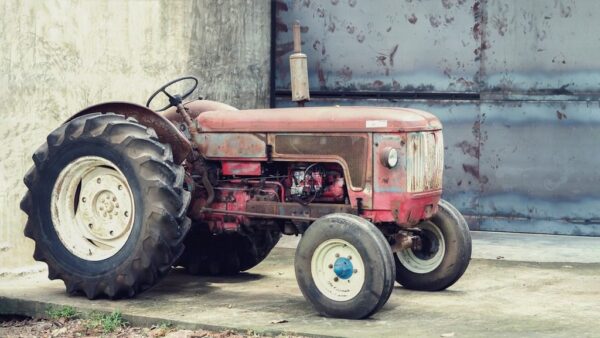 Poster XXL Tracteur rouge