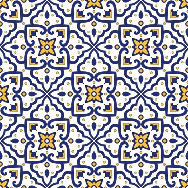 Peinture murale Motif de carreaux italiens