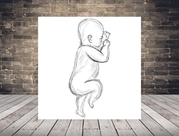 Une image d'un bébé qui dort