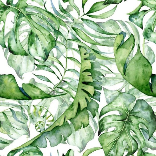 Papier peint Motif de feuille tropicale