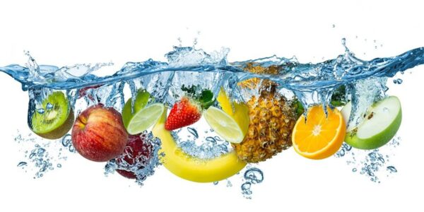 Peinture murale Fruits flottants