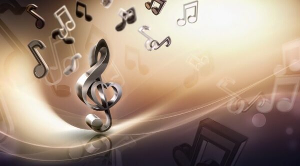 Peinture murale Fond musical