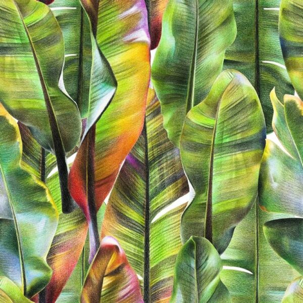 Peinture murale Feuilles de bananier