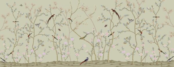Peinture murale Oiseaux sur l'arbre