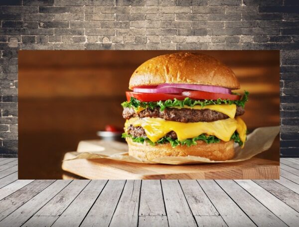 Image d'un gros hamburger